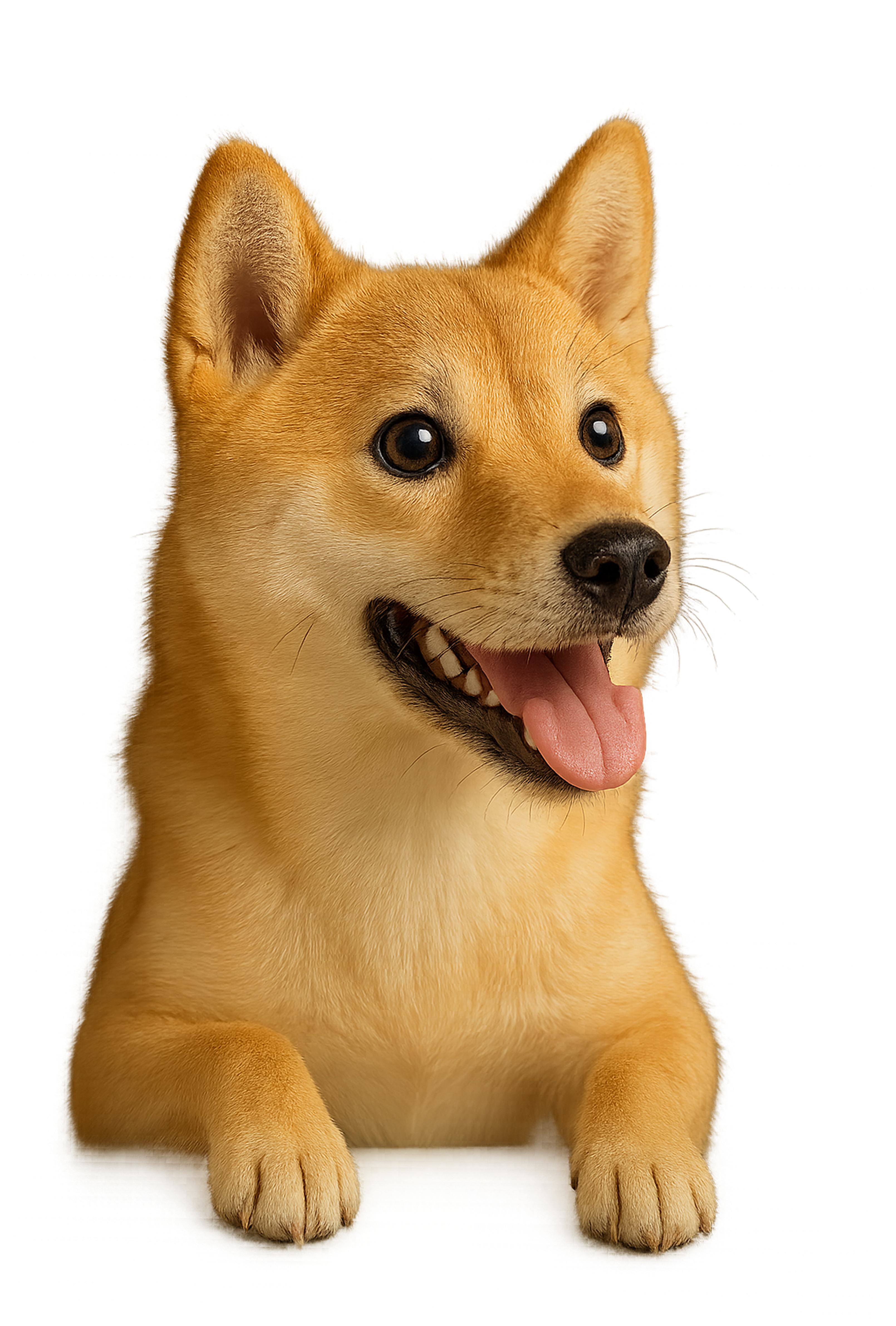 Dog with healthy food